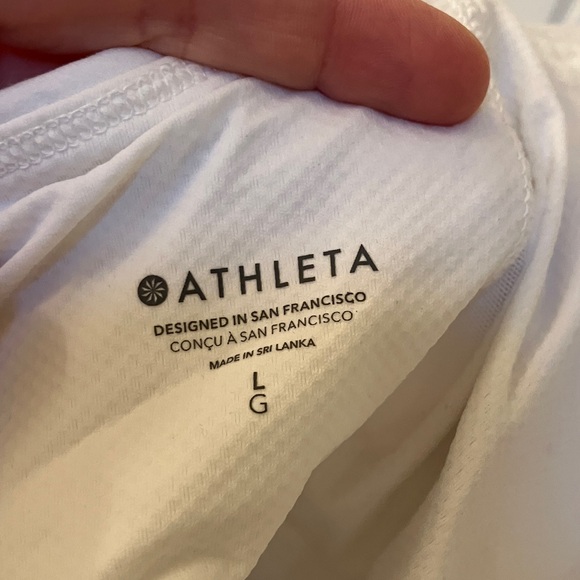 Athleta White Halter Crop Bra Top D-DD NWT - Picture 6 of 7